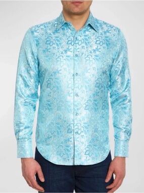 Robert Graham Limited Edition The Blue Eyes XL Light Blue
